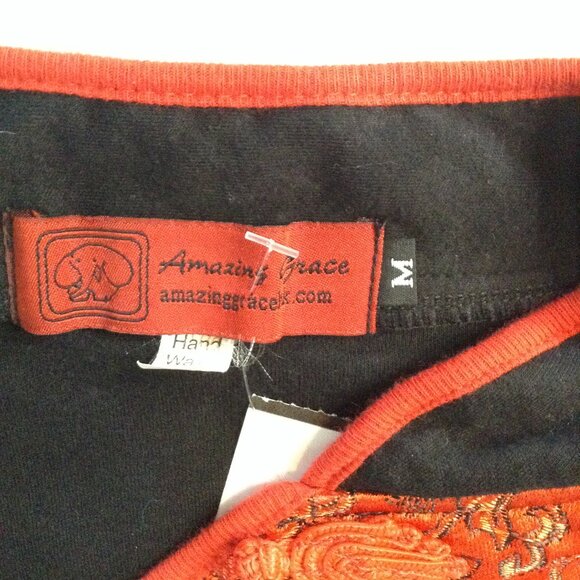 Amazing Grace Elephant Co; Chinese (Asian) style Kids top; S-M, Mandarin style - Picture 4 of 4